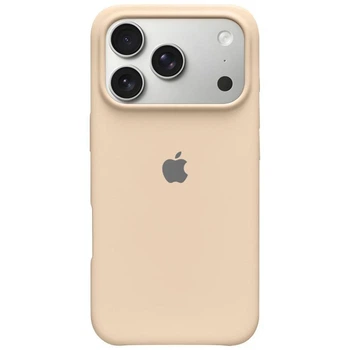 Чехол панель силиконовый Tech Protect Premium Soft-Touch Silicone Case Full Cover Protective для Apple iPhone 17 Pro (6.3") Бежевый / Desert Gold