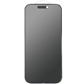 Защитное стекло антишпион приватное Privacy 5D Anti-Static для Apple iPhone 17 Pro (6.3") Черный
