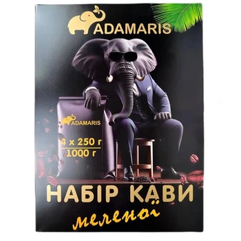 Набір кави меленої власного виробництва Adamaris 4х250 г