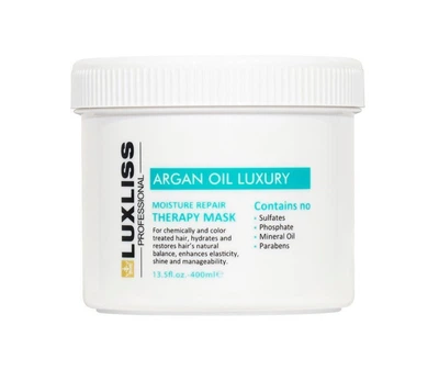 Зволожуюча маска з аргановою олією Luxliss Argan Oil Luxury Moisture Repair Therapy Mask 400 ml