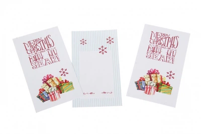 Листівка "Merry Christmas & Happy new year. Подарунки", 9*5 см, 10 шт
