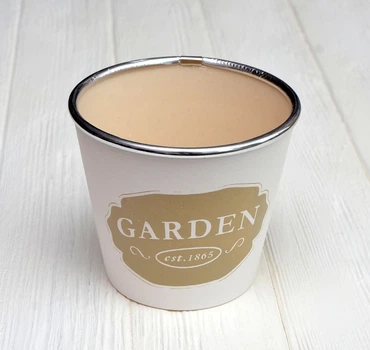 Декоративне пластикове кашпо Garden 10,5*12 см бежевий 1шт