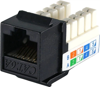 Модуль EPNew KeyStone RJ45 UTP cat 5e, 6, 6a Slim W - 16.6 мм Черный (GKTVM-U0BK)