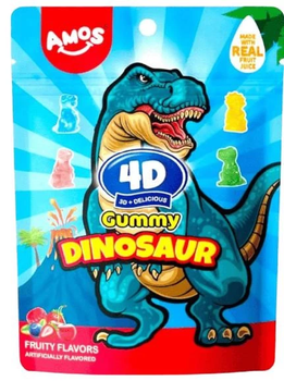 Жевательные конфеты Amos 4D Gummy Dinosaur 65 г