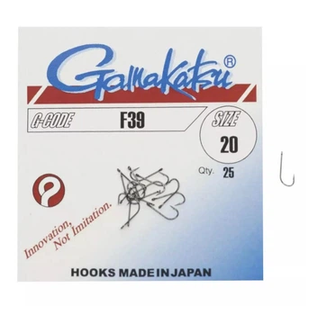 Крючок Gamakatsu F39 Black 022 sizes 25шт.
