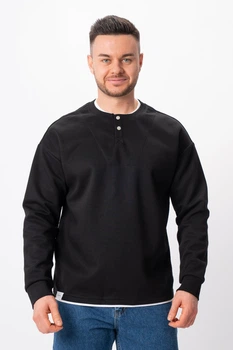 Лонгслив декор K.O.R 86037 Черный (BLACK) 3XL