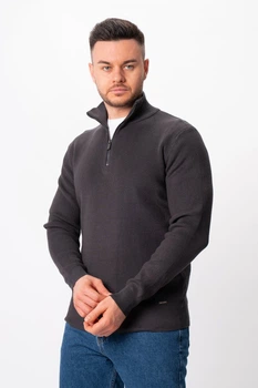 Гольф однотонный замок K.O.R 15002 Серый (grey) 3XL
