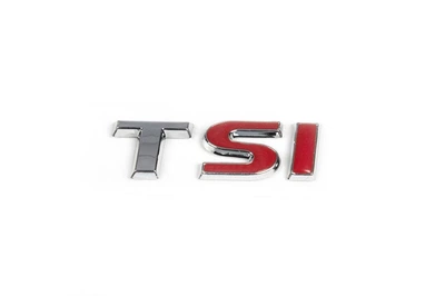 Надпись TSI для Volkswagen Scirocco (T - хром, SI - красные)