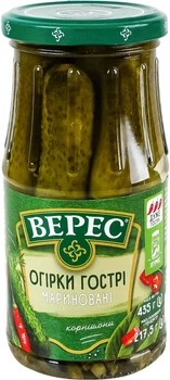 Огірки Верес Мариновані Гострі 435 г (4823105408528)