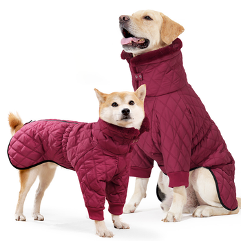 Теплая зимняя одежда для собак Wan Talk Winter Warm High Collar Dog Bordo Clothes с высоким воротником, L