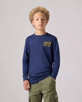 Лонгслив Levis с длинным рукавом High Peaks для мальчиков Синий (421 pvu blue J (140 (10A))