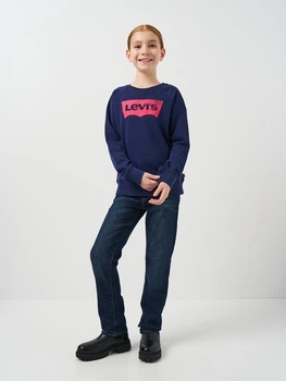 Прямые джинсы Levi's Ribcage Straight Ankle для девочки Темно-синий (312 pvu retrograde (158 (14A))