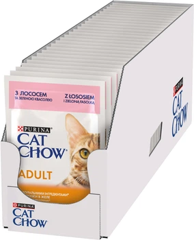 Корм Purina Cat Chow Adult з лососем і зеленою квасолею 85 г