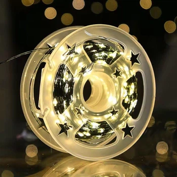 LED гирлянда новогодняя Капля росы 1000LED 50м цвет Теплый Белый, режим: мерцает каждый 6 диод, от 220В зеленый провод