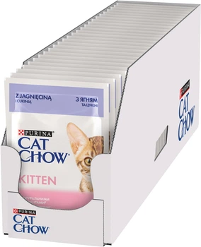 Корм Purina Cat Chow Kitten з ягнятком та цукіні 85 г