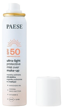 Спрей для обличчя Paese Ультралегкий захисний поверх макіяжу з SPF 50 75 мл (5902627627941)