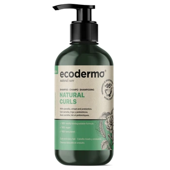 Шампунь Ecoderma для натуральних кучерів з екстрактом пшениці та камелії 500 мл