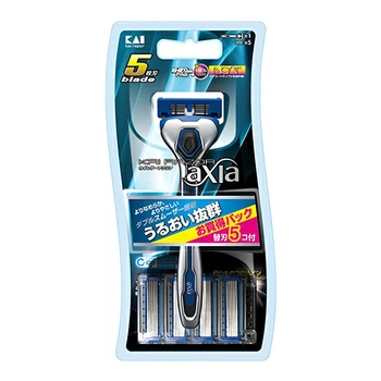 Бритва КАІ Axia держатель + лезвия 5 шт Kai razor 4901331001291