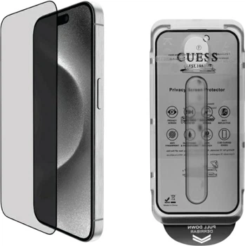 Захисне скло Guess Screen Protector Privacy 2.5D Outline для Apple iPhone 16 Black (GUTGP16SBOKGCIP)