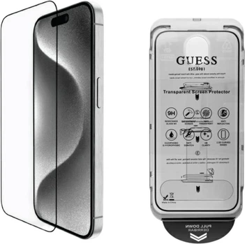Захисне скло Guess Screen Protector 2.5D Outline для Apple iPhone 16 Pro Black (GUTGP16LBOKGCIT)