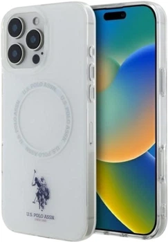 Etui U.S. Polo Assn IML Ring MagSafe do Apple iPhone 16 Pro White (USHMP16LHOCLDPW)
