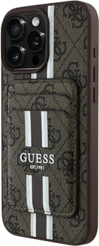 Панель Guess 4G Stripes with MagSafe Wallet для Apple iPhone 16 Pro Max Brown (GUBPHCP16XP4RPSW)