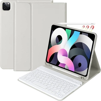 Чехол-клавиатура для iPad Air 11" (M2/M3) / Pro 11", Магнитный, Bluetooth, Съемный, Серый