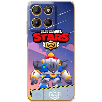 Силиконовый Чехол с Картинкой для Motorola G15 Power Принт (Бравл Старс Вольт, Brawl Stars Surge) (66046-ysm020)