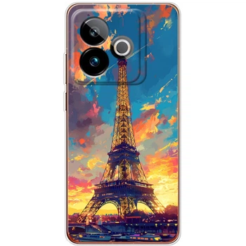 Силиконовый Чехол с Картинкой для Realme GT 7 Принт (Париж, Эйфелева Башня) (68326-ysm038)