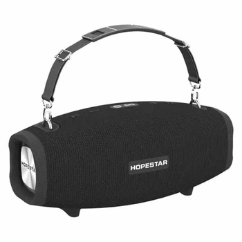 Портативна колонка Bluetooth Hopestar H41 10W бездротова FM RGB-підсвічування USB, AUX, TWS, IPX6 223 х 97 х 97 мм. Чорна