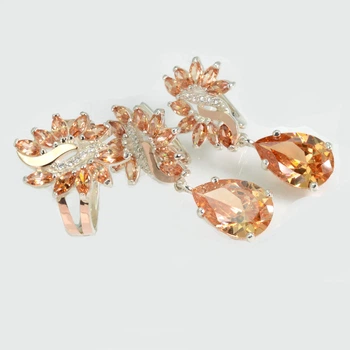 Серебряный комплект с золотыми пластинами Silver Style 170