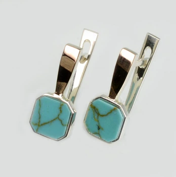 Сережки з бірюзою 259c-2