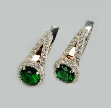 Серебряные серьги с кварцем Silver Style 058с