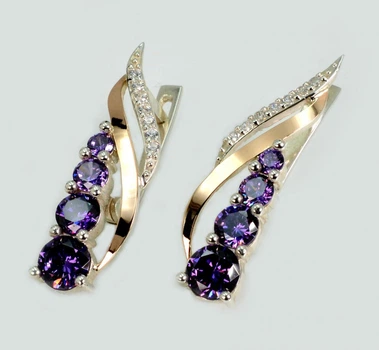 Серебряные серьги с фианитами Silver Style 231с