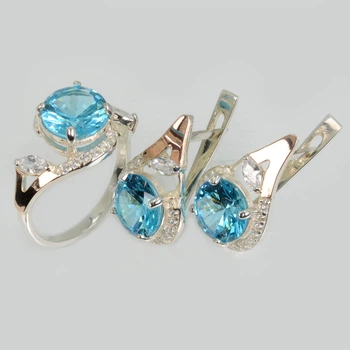 Серебряный комплект с золотыми пластинами Silver Style 166
