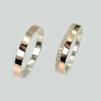 Пара кольца из серебра Silver Style Обр1098к