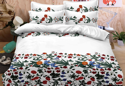 Комплект постільної білизни Sweet-Dream Сатин маки 200 х 215 см євро