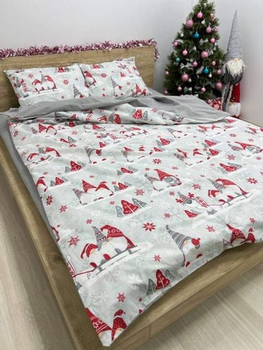 Комплект постільної білизни Sweet-Dream Гноми 200 х 215 см євро сірий
