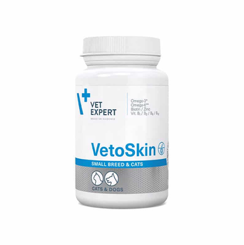 Пищевая добавка для кошек и собак Vet Expert VetoSkin (здоровье кожи и шерсти) капсулы - 60 шт
