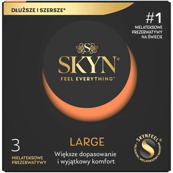 Презервативы увеличенные безлатексные из полиизопрена SKYN Large 3 штуки