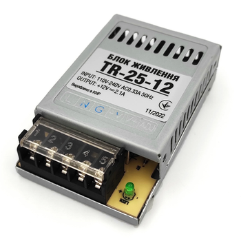 Блок питания Biom 25W 12V 2.1A IP20 TR-25-12