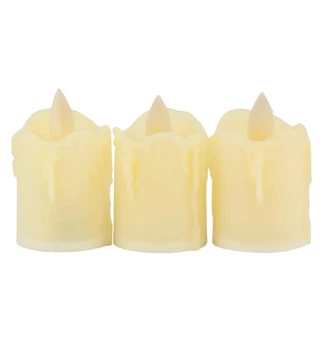 Светодиодные свечи (LED), набор 3 шт., айвори, 6,2 см