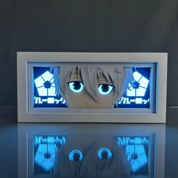Многослойный Ночник лампа аниме Синяя тюрьма Blue Lock светильник Seishiro Nagi Блю Лок Сэйсиро Наги