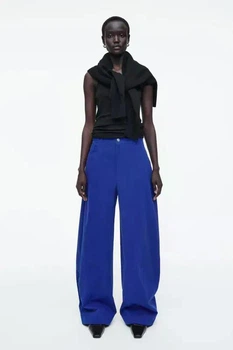 Штани жіночі COS deconstructed cotton barrel-leg trousers