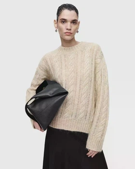 Джемпер жіночий COS cable-knit mohair jumper 1243639003 S Бежевий