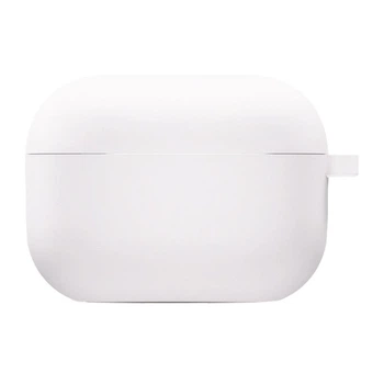 Силіконовий футляр з мікрофіброю для навушників Airpods Pro 3 Білий / White