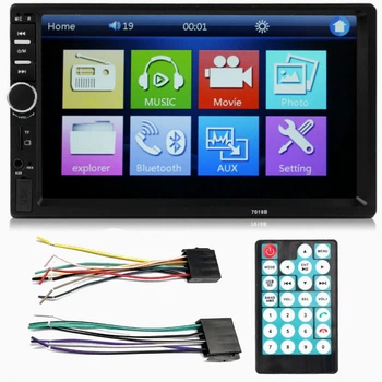 Автомагнитола 7 дюймов 2DIN Bluetooth с пультом 800x480 FM MPEG2 Android черная модель 7018B