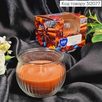Арома свеча стакан AURA "Christmas spices", 80 г/18 часов, 69-406