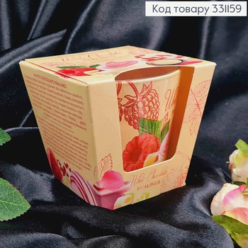 Аромасвечка стакан ''White Chocolate PRALINES", 115г/30год.,BARTEK, Poland