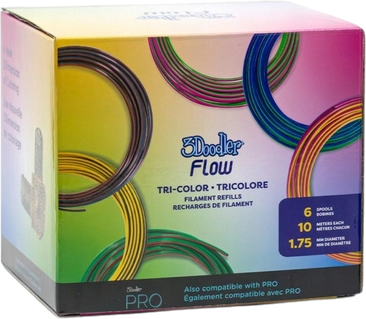 Набір пластику для 3D-ручки PLA 3Doodler 1.75 мм 6 кольорів 10 м (817005024517)